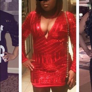 Sequence Red Dress- New Years Christmas- Birthday